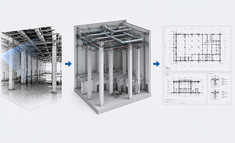 Scan to as-built drawings from point cloud data