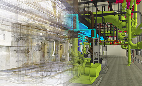 As-built modeling of MEPF systems from scan data