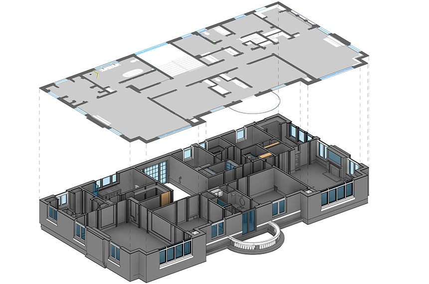 Scan to CAD As-Built for Luxury Residence in San Francisco