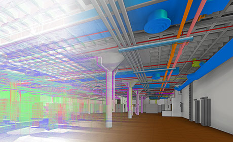 MEPF BIM models from point cloud information