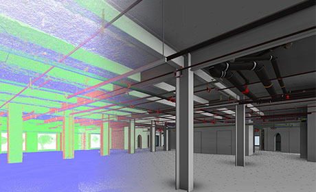 Structural BIM models of columns, beams and slabs
